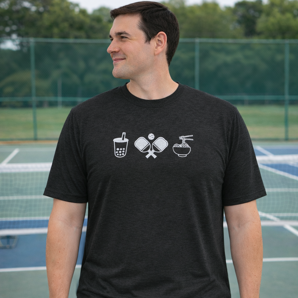 Boba Pickleball Noodle Tri-Blend Men: T-shirt